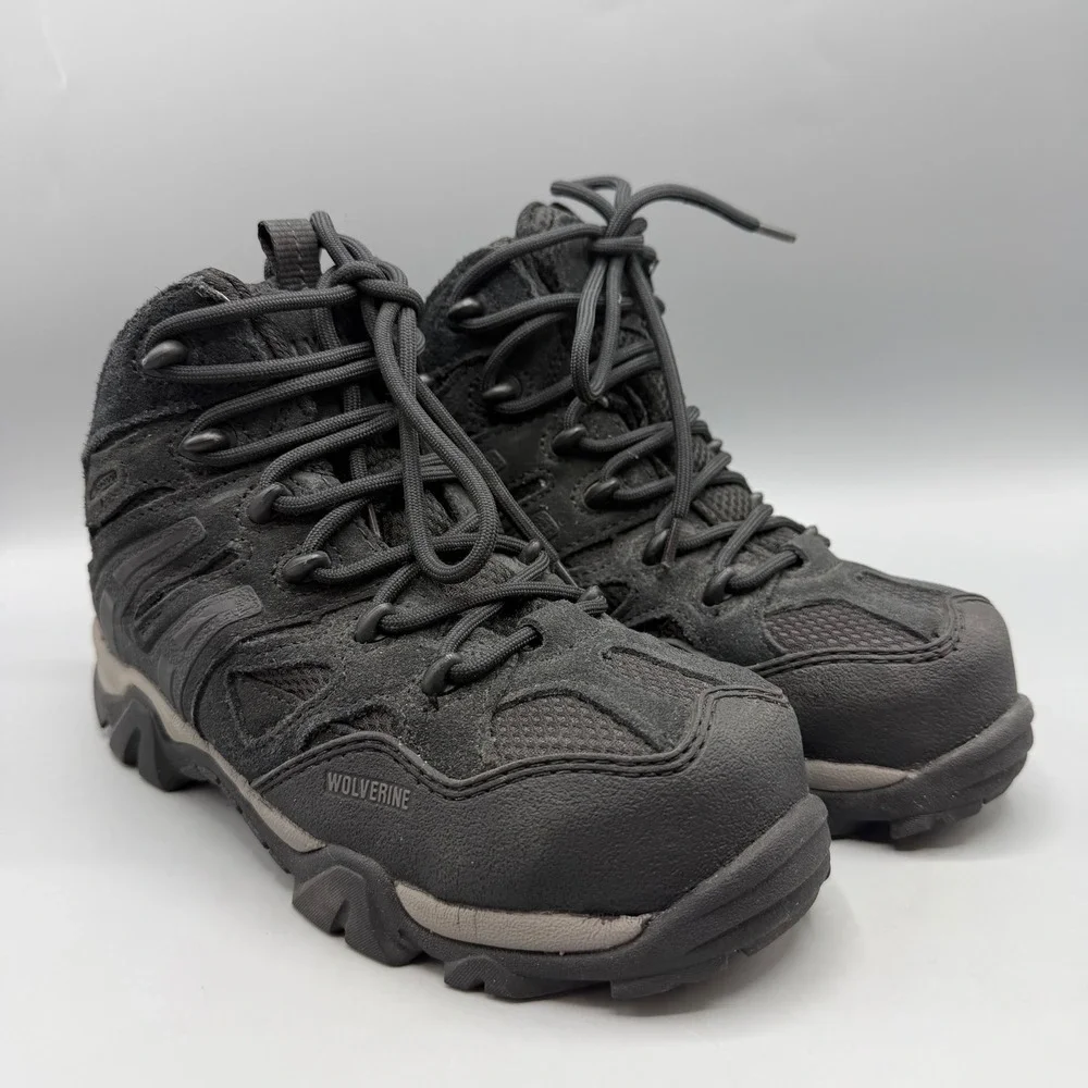 Wolverine Rev Waterproof Composite Toe Work Boots Black Leather Mens 6 W881017